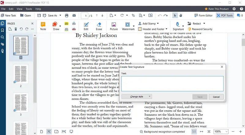 How to use ABBYY FineReader PDF to sign a PDF on macOS