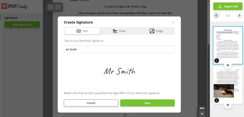 How to create an electronic signature