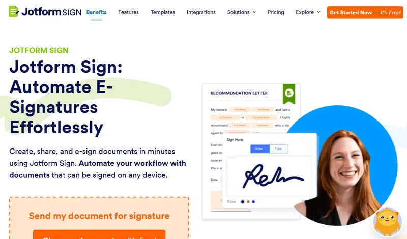 eSign the document with Jotform eSign the document with Jotform