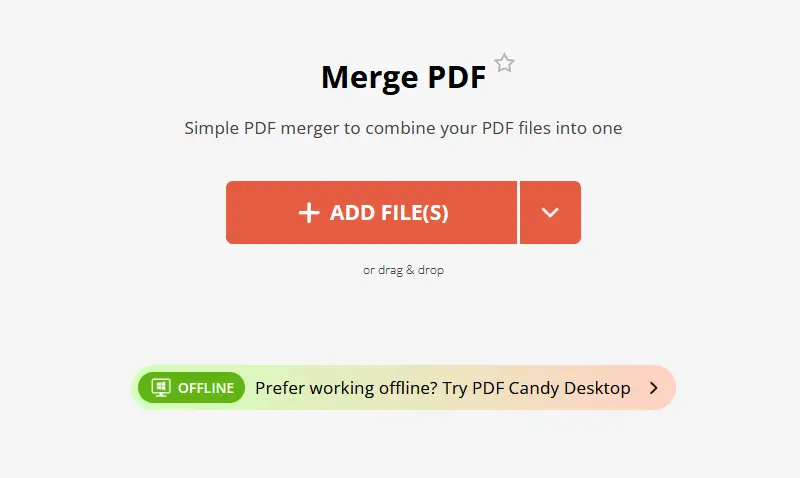 How to combine PDF online on PDF Candy website