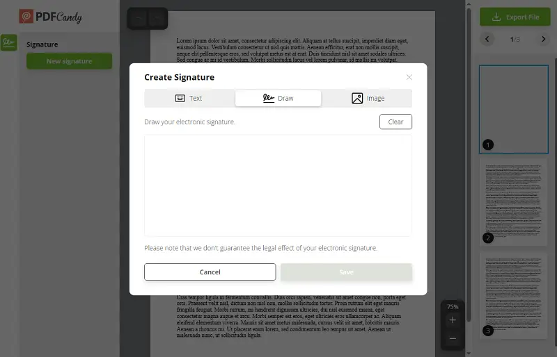 Sign PDF online