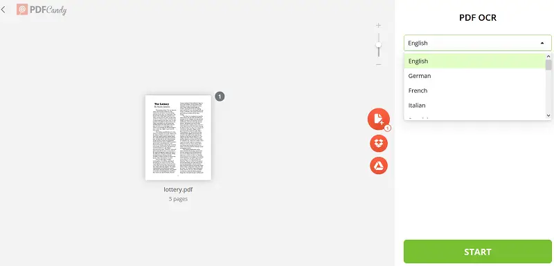 PDF text recognition