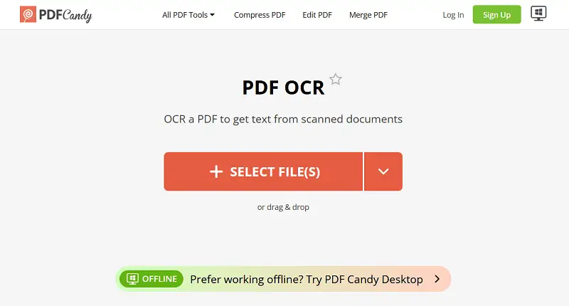 PDF OCR tool from PDF Candy PDF OCR tool from PDF Candy