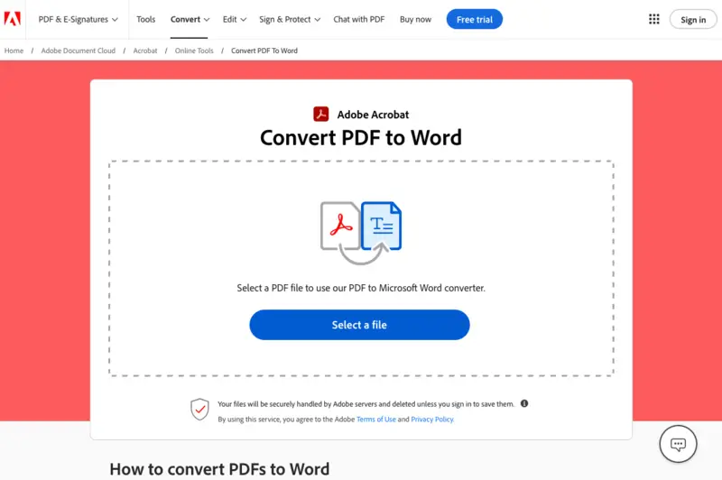 PDF to Word converter - Adobe online