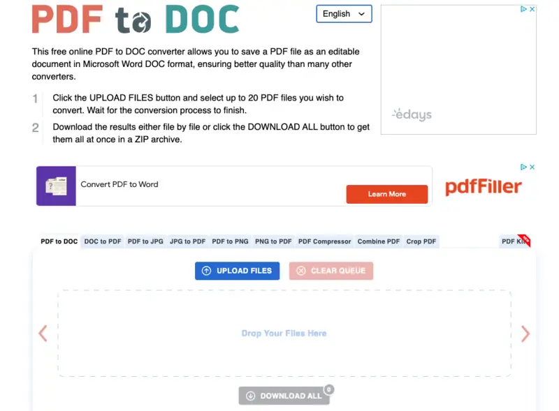 Convert PDF to Word online - PDF to DOC converter