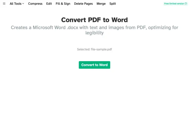 Convert PDF to Word for free online and offline with Sejda