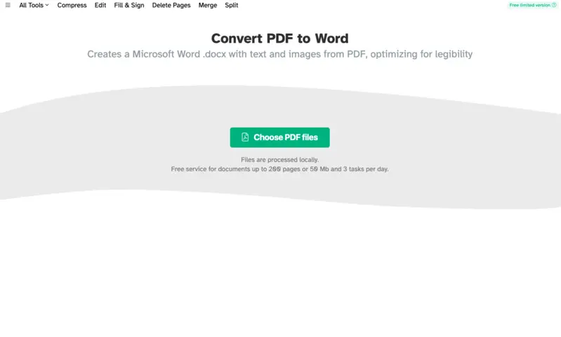 Convert PDF to Word for free online and offline with Sejda