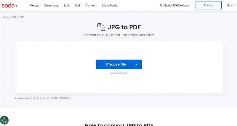 Soda PDF interface